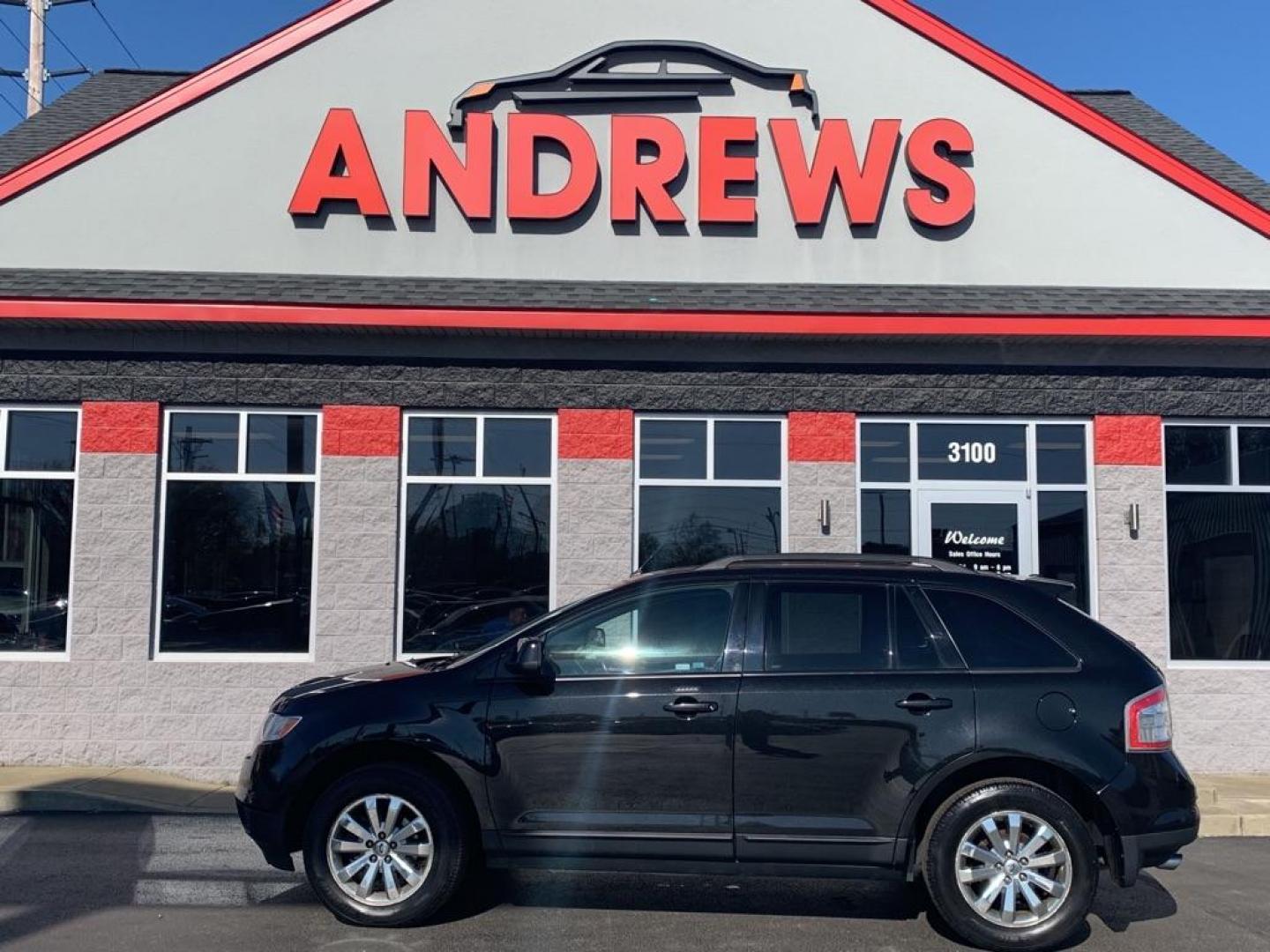 2010 BLACK FORD EDGE SEL (2FMDK3JC6AB) with an 3.5L engine, Automatic transmission, located at 3100 Covert Avenue, Evansville, IN, 47714, (812) 473-4492, 37.955418, -87.512238 - Photo#0