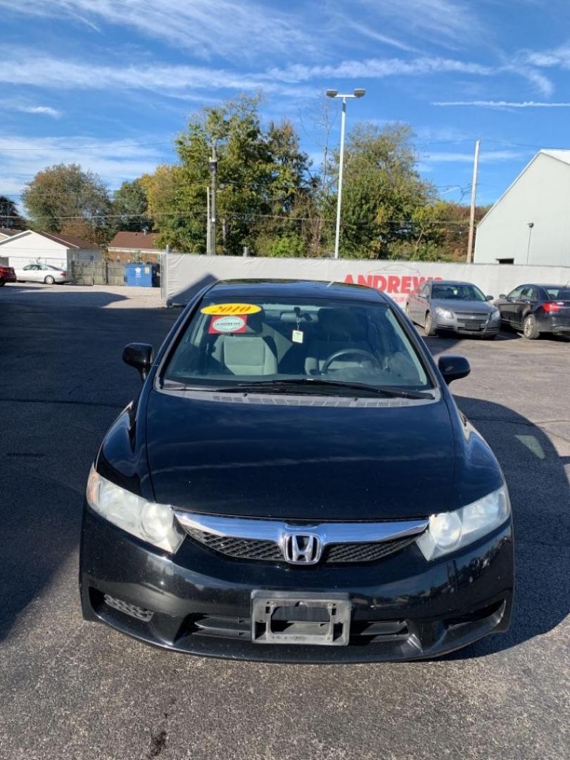 2010 BLACK HONDA CIVIC LX (2HGFA1F5XAH) with an 1.8L engine, Automatic transmission, located at 3100 Covert Avenue, Evansville, IN, 47714, (812) 473-4492, 37.955418, -87.512238 - Photo#1