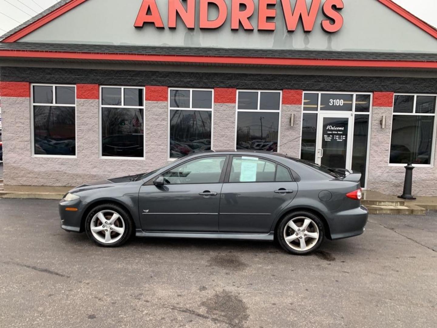 2005 GRAY MAZDA 6 S (1YVHP84D855) with an 3.0L engine, Automatic transmission, located at 3100 Covert Avenue, Evansville, IN, 47714, (812) 473-4492, 37.955418, -87.512238 - Photo#0