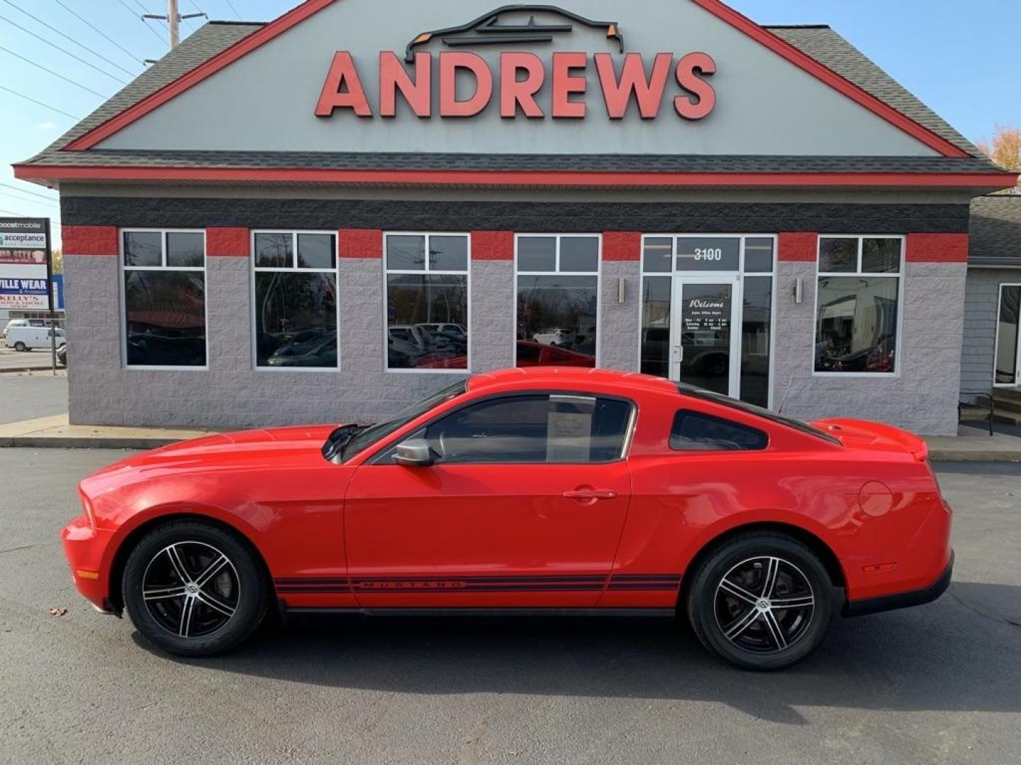 2010 RED FORD MUSTANG (1ZVBP8AN3A5) with an 4.0L engine, Automatic transmission, located at 3100 Covert Avenue, Evansville, IN, 47714, (812) 473-4492, 37.955418, -87.512238 - Photo#0