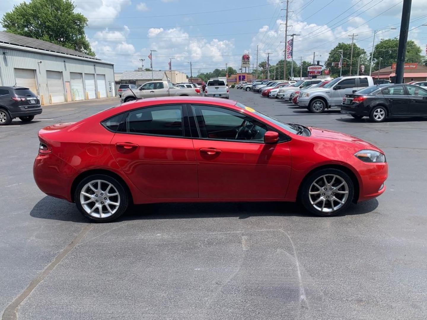 2013 RED DODGE DART SXT (1C3CDFBA5DD) with an 2.0L engine, Automatic transmission, located at 3100 Covert Avenue, Evansville, IN, 47714, (812) 473-4492, 37.955418, -87.512238 - Photo#2