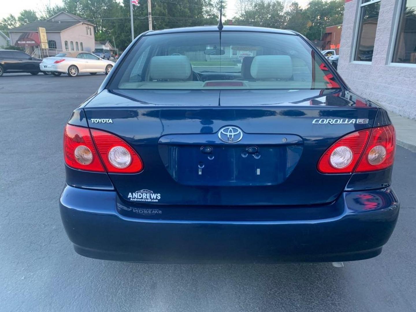 2008 BLUE TOYOTA COROLLA LE (2T1BR30E68C) with an 1.8L engine, Automatic transmission, located at 3100 Covert Avenue, Evansville, IN, 47714, (812) 473-4492, 37.955418, -87.512238 - Photo#3