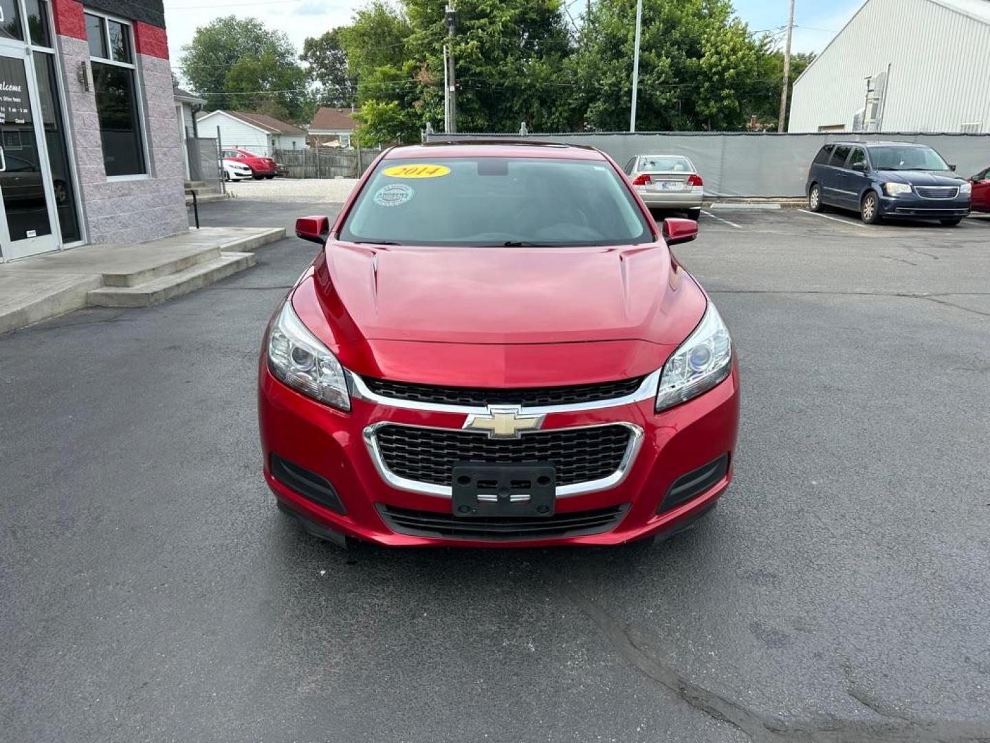 2014 RED CHEVROLET MALIBU 1LT (1G11C5SL4EF) with an 2.5L engine, Automatic transmission, located at 3100 Covert Avenue, Evansville, IN, 47714, (812) 473-4492, 37.955418, -87.512238 - Photo#2