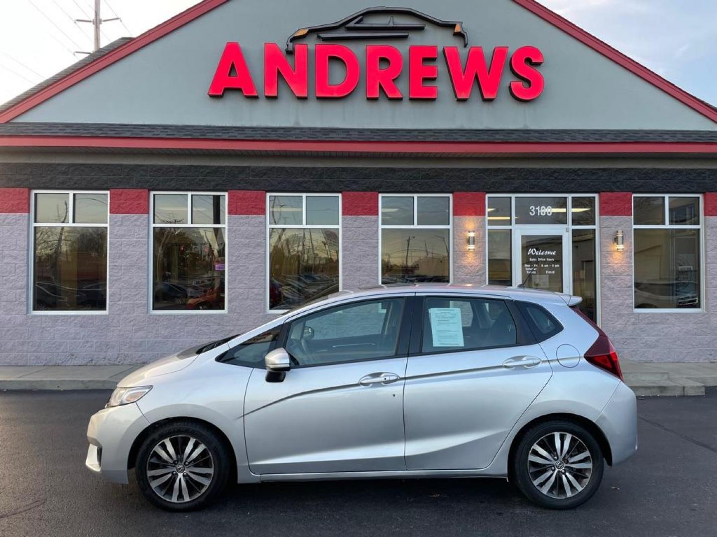 2015 SILVER HONDA FIT EX (3HGGK5H88FM) with an 1.5L engine, Continuously Variable transmission, located at 3100 Covert Avenue, Evansville, IN, 47714, (812) 473-4492, 37.955418, -87.512238 - Photo#0