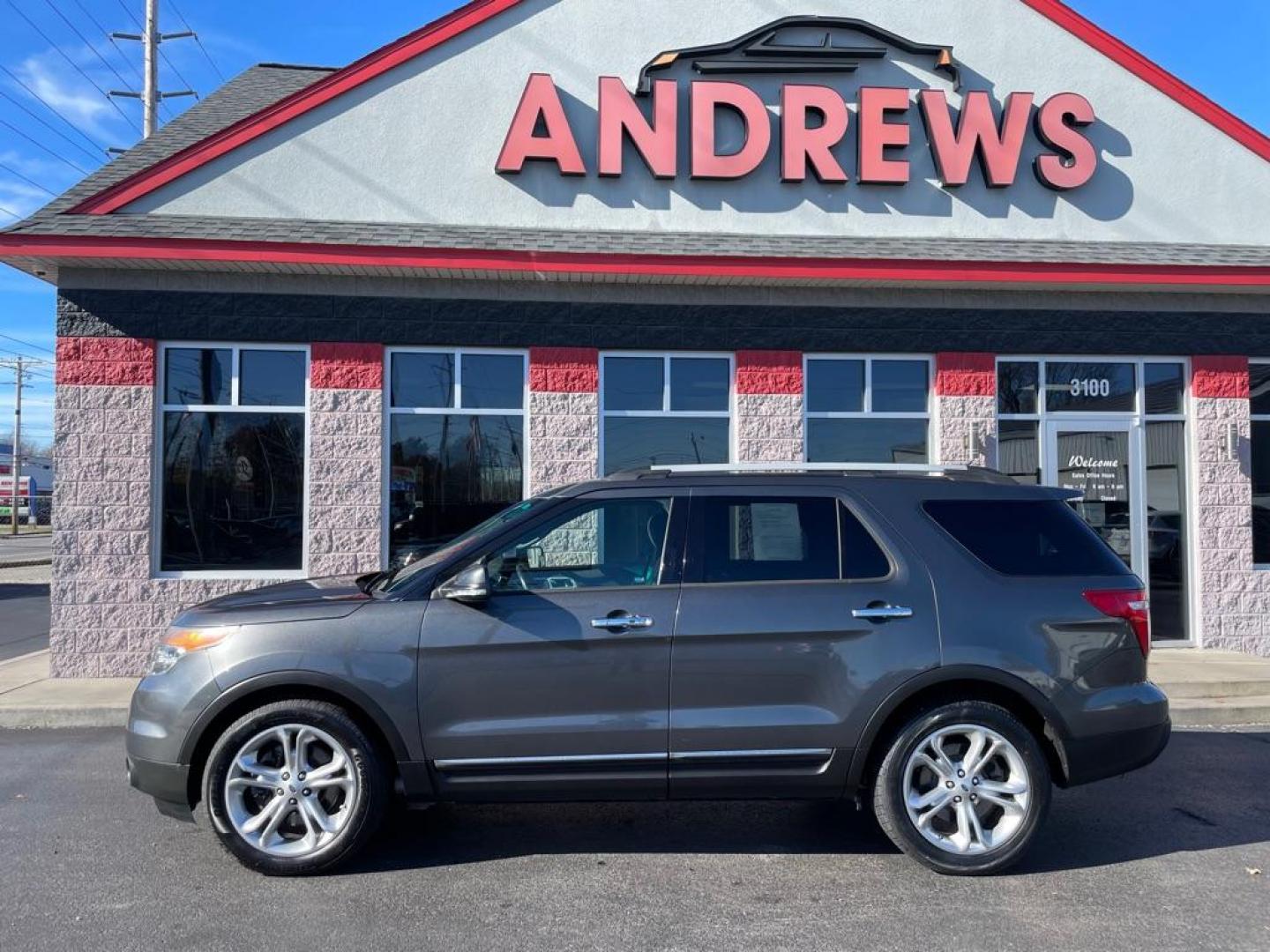 2015 GRAY FORD EXPLORER LIMITED (1FM5K7F86FG) with an 3.5L engine, Automatic transmission, located at 3100 Covert Avenue, Evansville, IN, 47714, (812) 473-4492, 37.955418, -87.512238 - Photo#0