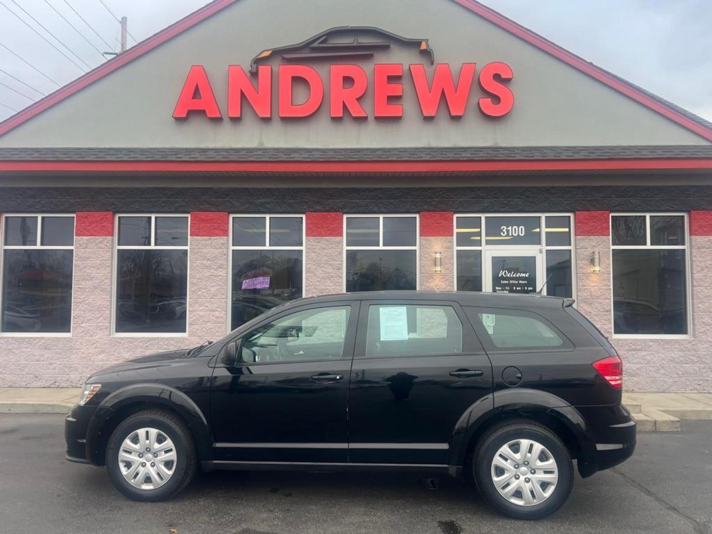 2015 BLACK DODGE JOURNEY SE (3C4PDCAB0FT) with an 2.4L engine, Automatic transmission, located at 3100 Covert Avenue, Evansville, IN, 47714, (812) 473-4492, 37.955418, -87.512238 - Photo#0