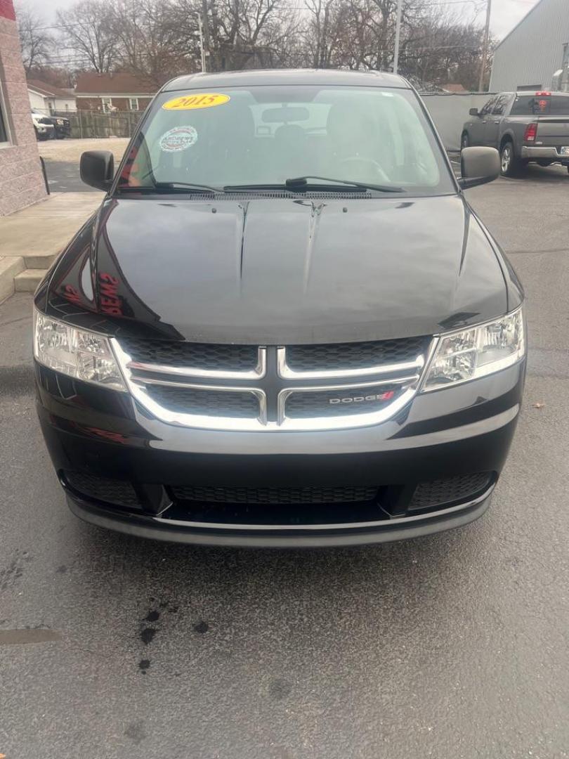 2015 BLACK DODGE JOURNEY SE (3C4PDCAB0FT) with an 2.4L engine, Automatic transmission, located at 3100 Covert Avenue, Evansville, IN, 47714, (812) 473-4492, 37.955418, -87.512238 - Photo#1