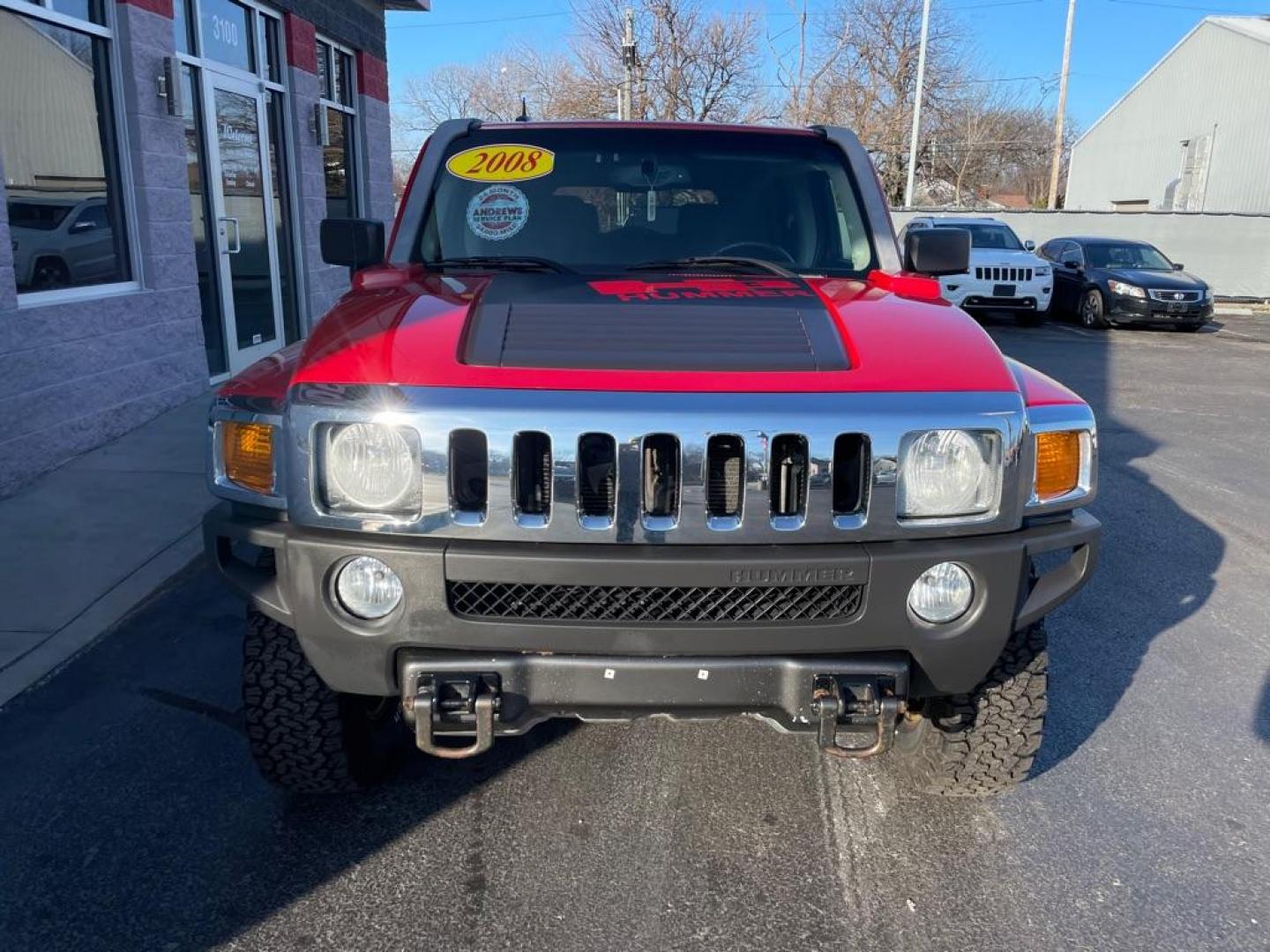 2008 RED HUMMER H3 (5GTEN13E888) with an 3.7L engine, Automatic transmission, located at 3100 Covert Avenue, Evansville, IN, 47714, (812) 473-4492, 37.955418, -87.512238 - Photo#1