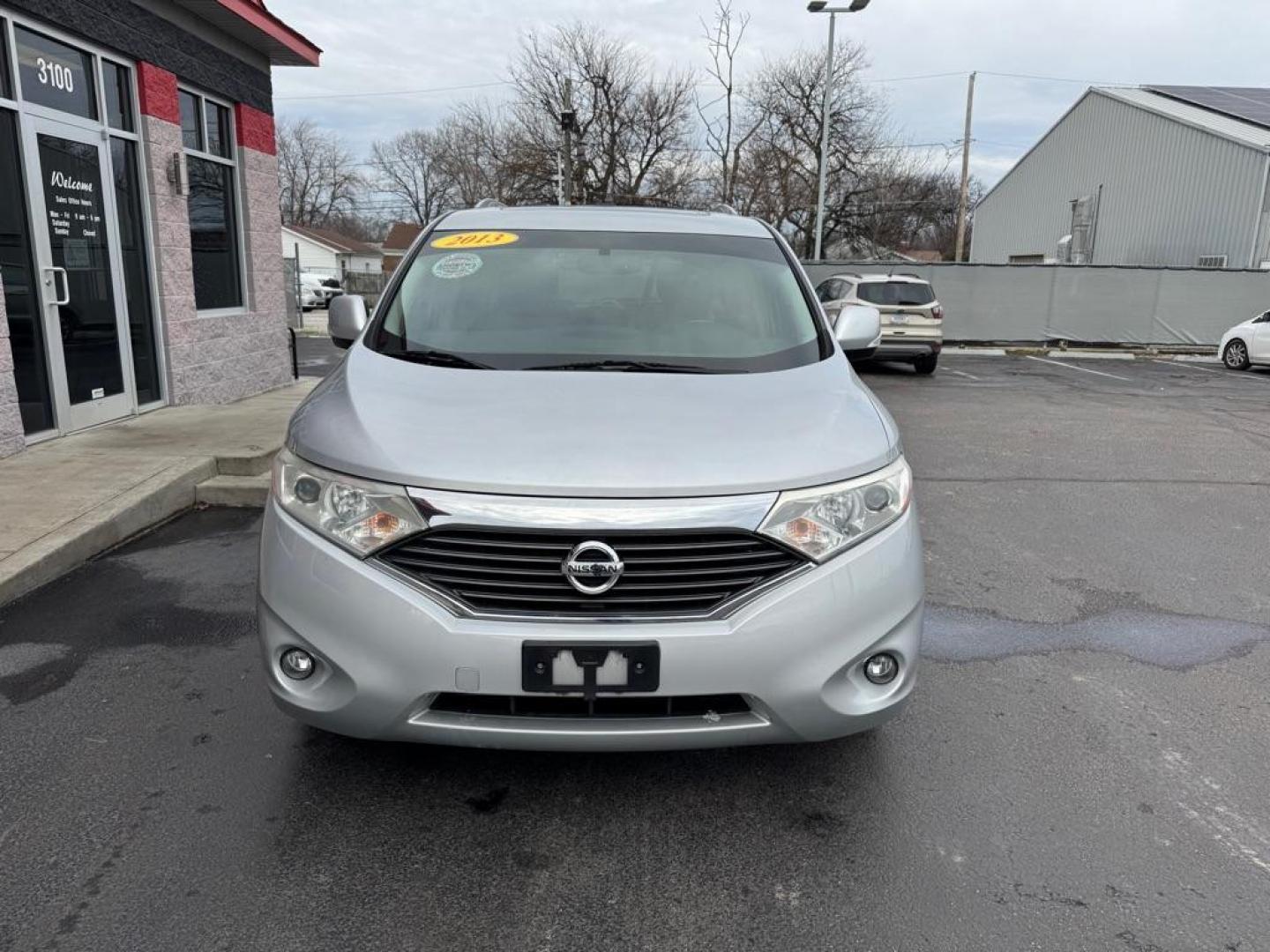 2013 SILVER NISSAN QUEST S (JN8AE2KP2D9) with an 3.5L engine, Continuously Variable transmission, located at 3100 Covert Avenue, Evansville, IN, 47714, (812) 473-4492, 37.955418, -87.512238 - Photo#1