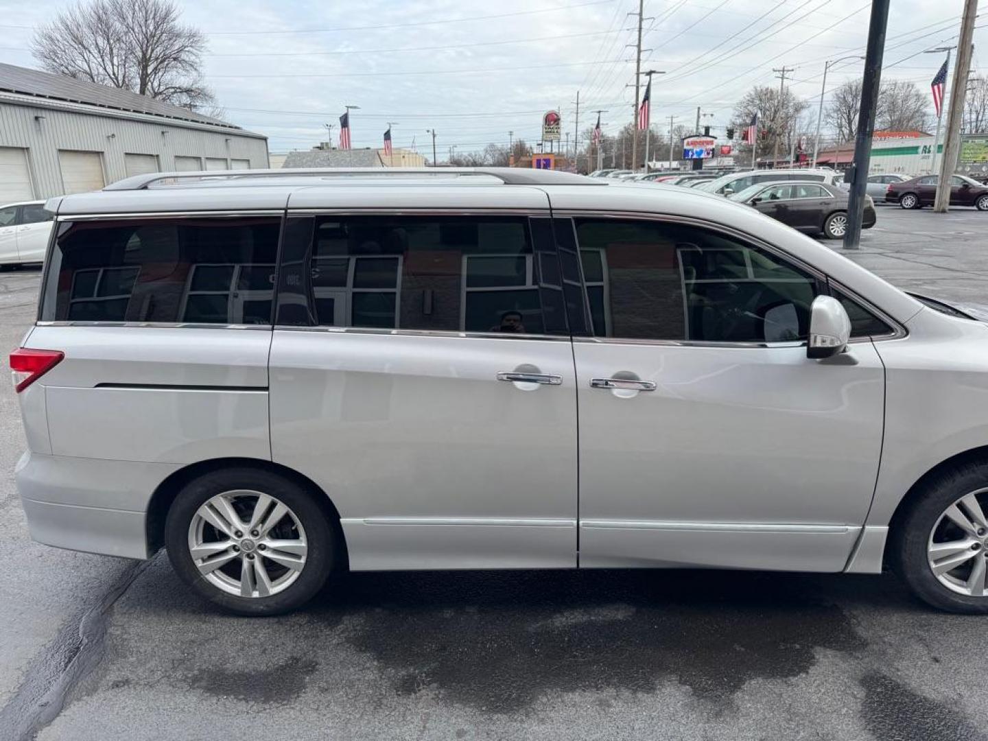 2013 SILVER NISSAN QUEST S (JN8AE2KP2D9) with an 3.5L engine, Continuously Variable transmission, located at 3100 Covert Avenue, Evansville, IN, 47714, (812) 473-4492, 37.955418, -87.512238 - Photo#2