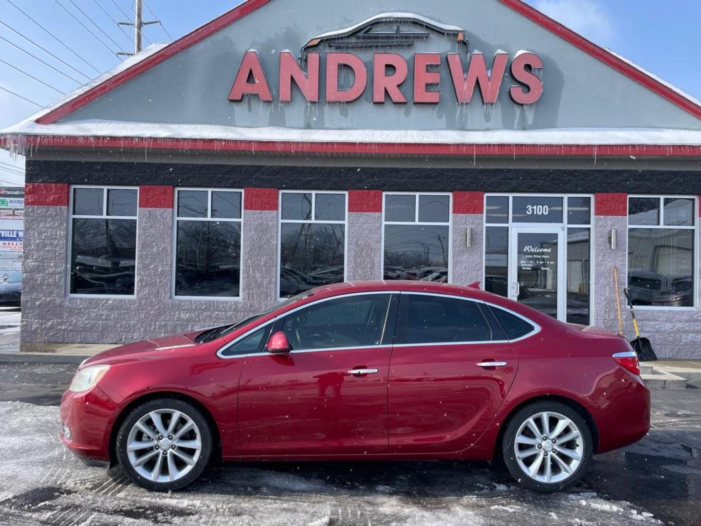 2013 RED BUICK VERANO CONVENIENCE (1G4PR5SK5D4) with an 2.4L engine, Automatic transmission, located at 3100 Covert Avenue, Evansville, IN, 47714, (812) 473-4492, 37.955418, -87.512238 - Photo#0