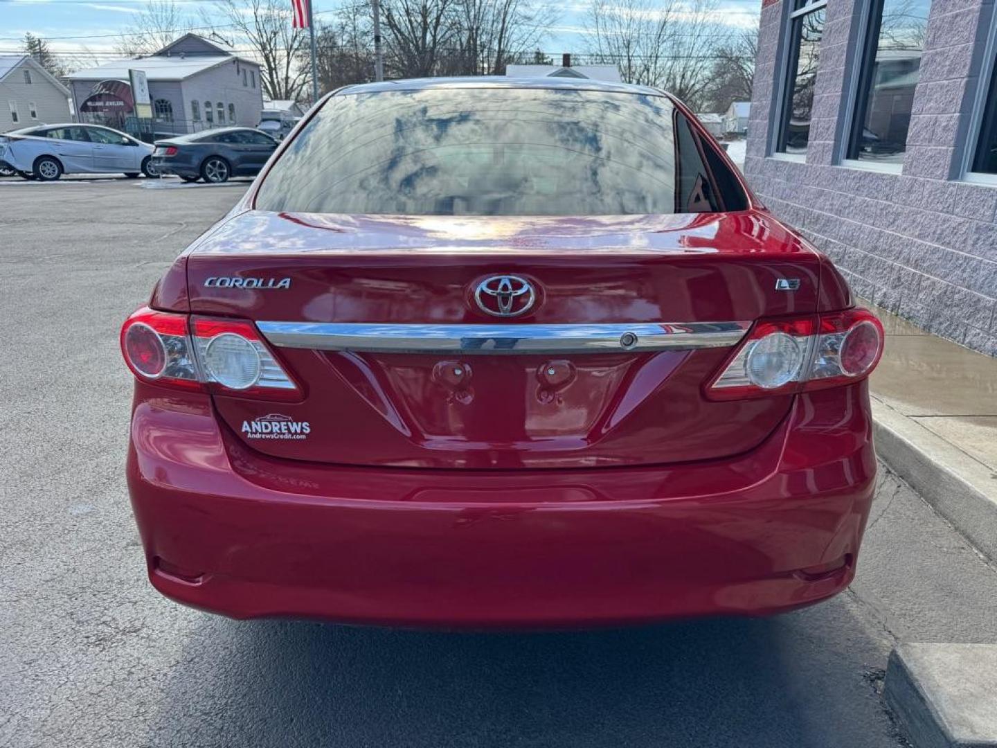 2013 RED TOYOTA COROLLA BASE (5YFBU4EE7DP) with an 1.8L engine, Automatic transmission, located at 3100 Covert Avenue, Evansville, IN, 47714, (812) 473-4492, 37.955418, -87.512238 - Photo#3