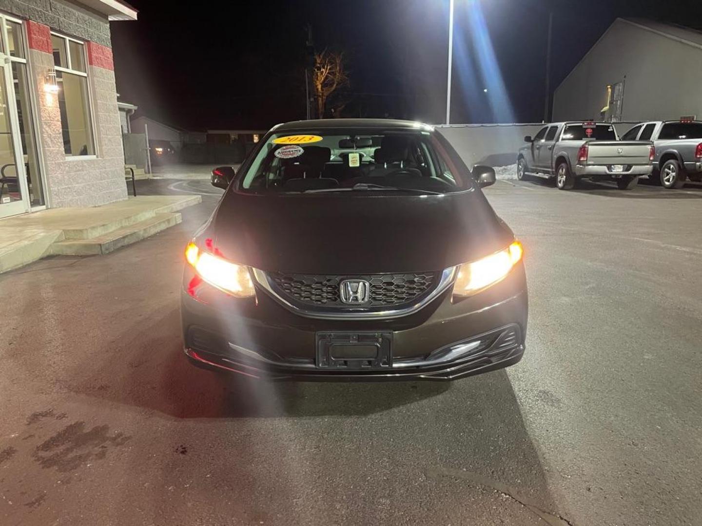 2013 BLACK HONDA CIVIC LX (19XFB2F55DE) with an 1.8L engine, Automatic transmission, located at 3100 Covert Avenue, Evansville, IN, 47714, (812) 473-4492, 37.955418, -87.512238 - Photo#1