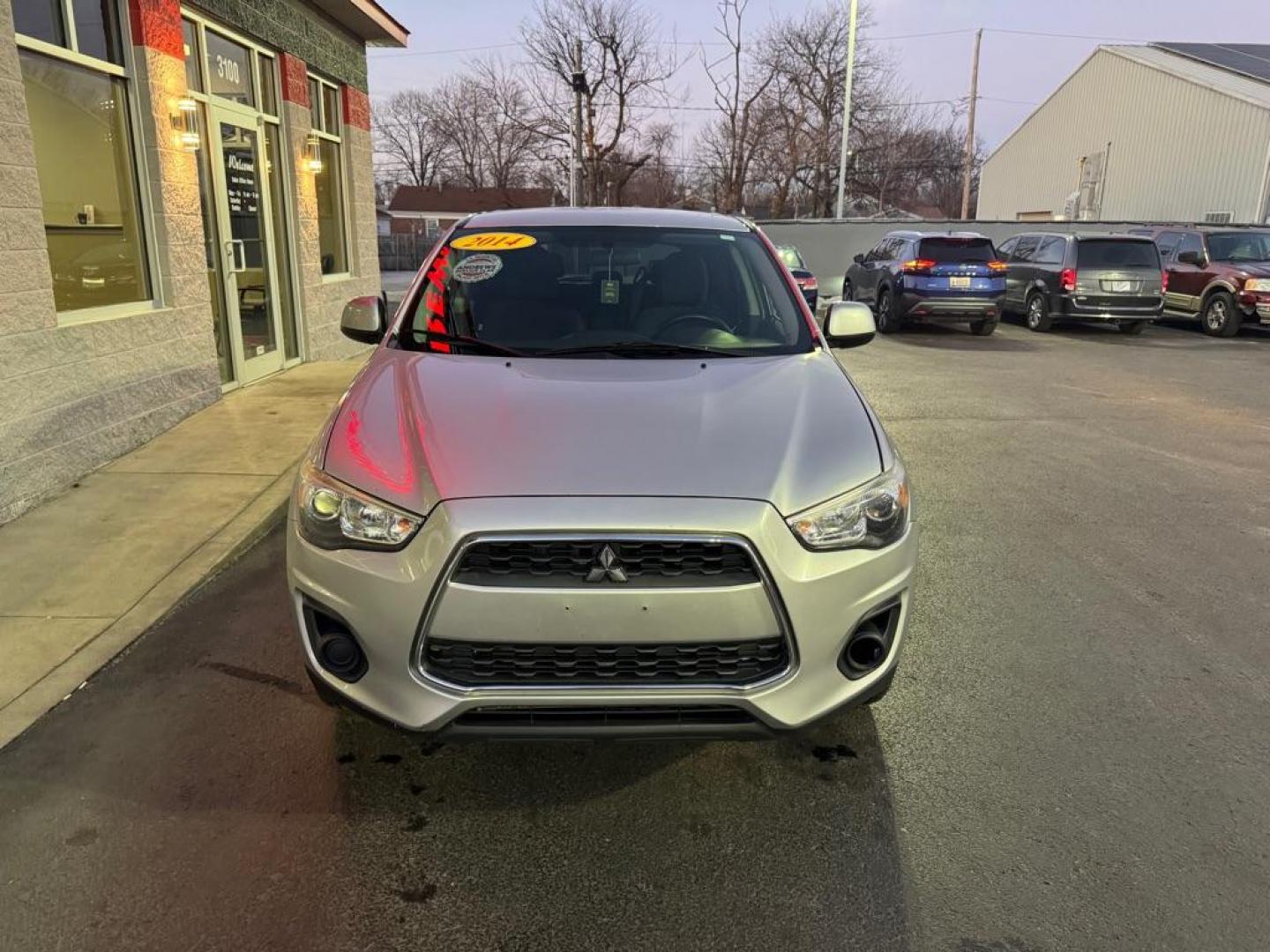 2014 GRAY MITSUBISHI OUTLANDER SPORT ES (4A4AR3AU3EE) with an 2.0L engine, Continuously Variable transmission, located at 3100 Covert Avenue, Evansville, IN, 47714, (812) 473-4492, 37.955418, -87.512238 - Photo#1