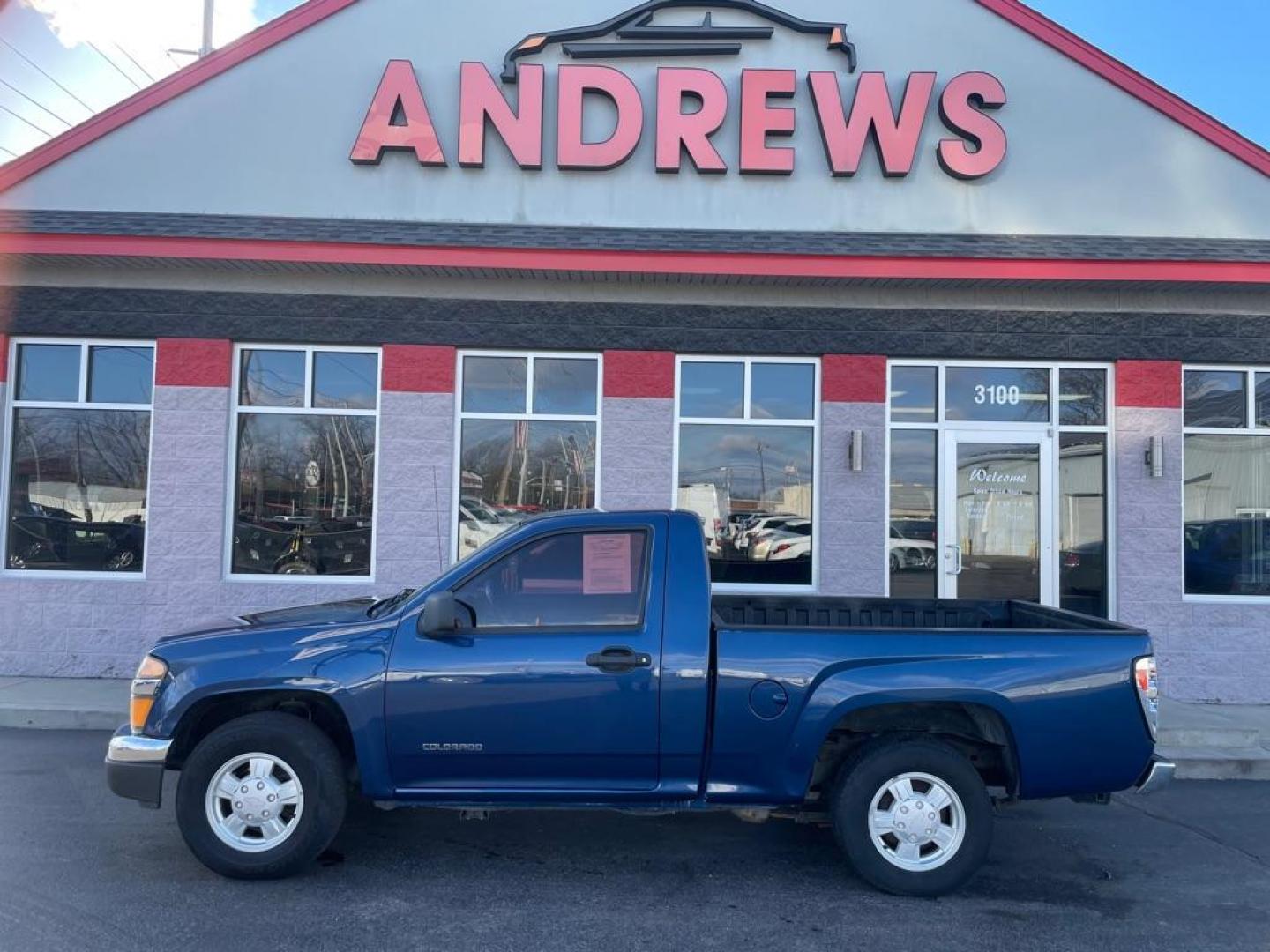 2005 BLUE CHEVROLET COLORADO (1GCCS146058) with an 3.5L engine, Automatic transmission, located at 3100 Covert Avenue, Evansville, IN, 47714, (812) 473-4492, 37.955418, -87.512238 - Photo#0